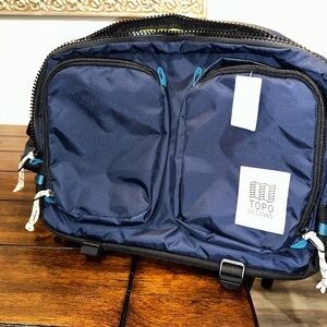 Topo Designs Global Briefcase NWT, Navy, 3-way carry work travel laptop bag